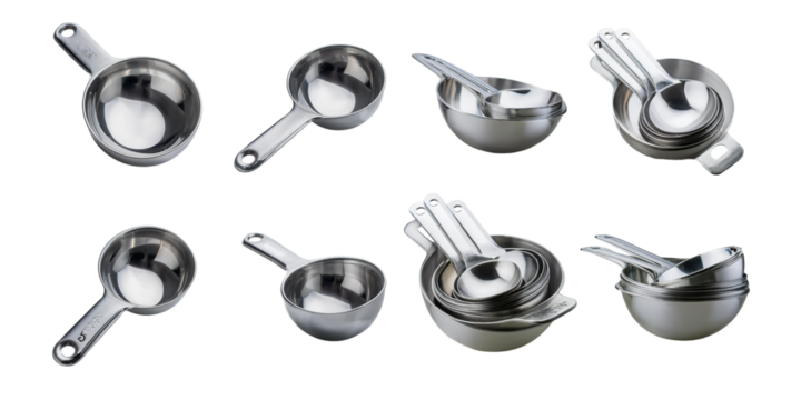 Stainless Steel Measuring Cups and Spoons Set for Cooking Baking