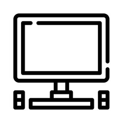 Icon Monitor Pc With Style Outline