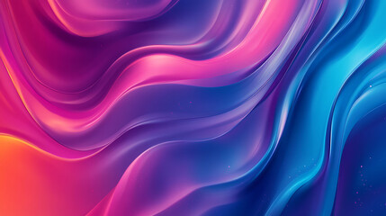 Obraz premium Abstract Colorful Swirling Waves Digital Art