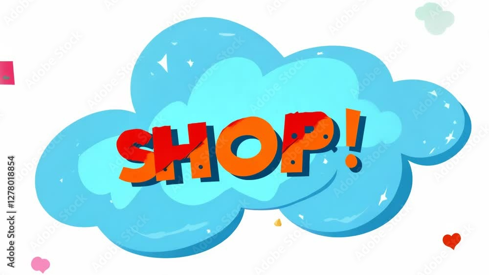 Poster a blue cloud with the word 