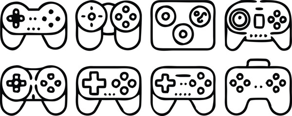 Modern Gaming Logo with Stylized Game Controller and Infinity Loop Design