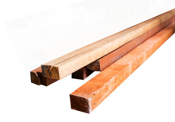 wood pile isolated on white