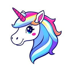 Adorable and Playful Unicorn Mascot Logo with a Magical and Charming Design for Branding and Fun