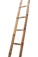 old bamboo ladder isolated