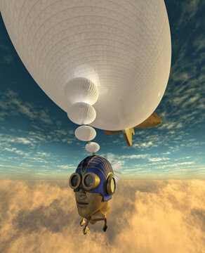 Aeolus, ruler of the winds, conceptual illustration