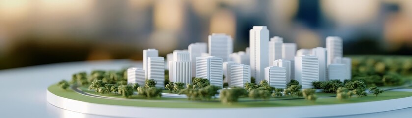 Obraz premium A business metropolis emerging in real-time from investment flows
