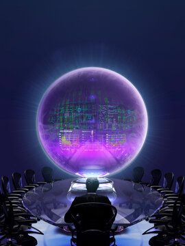 Virtual meeting, illustration