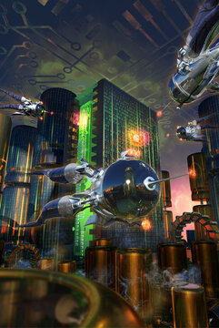 Cyber attack, conceptual illustration