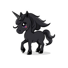 Fototapeta premium Adorable and Playful Unicorn Mascot Logo with a Magical and Charming Design for Branding and Fun
