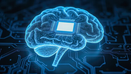 Futuristic Concept of Brain-Machine Interface with Electronic Chip Integrated into Neural Pathways for Enhanced Intelligence and Connectivity