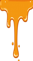 A simple, flat, cartoon-style vector illustration of a honey resin splash dripping on a white background