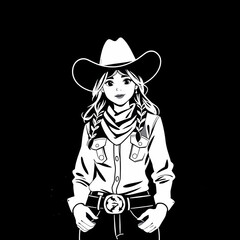 Sketched Cowgirl