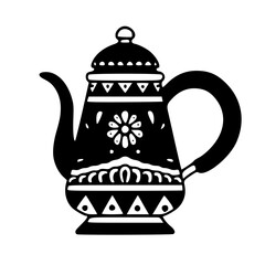 cute teapot with floral design