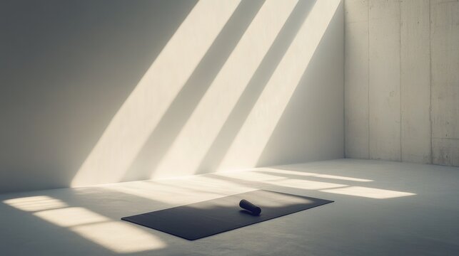 Knee exercises on a yoga mat in a peaceful minimalist space. Featuring flexibility and recovery