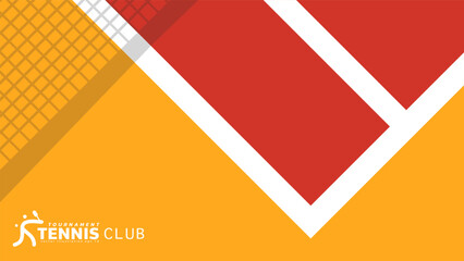 Tennis symbol with tennis court Illustrations for use in online sporting events , Illustration Vector EPS 10 © NARANAT STUDIO