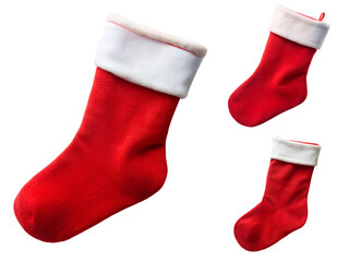Christmas stockings, a Set of stocking collections isolated
