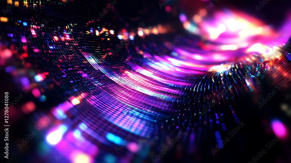 Poster abstract colorful light wave pattern design