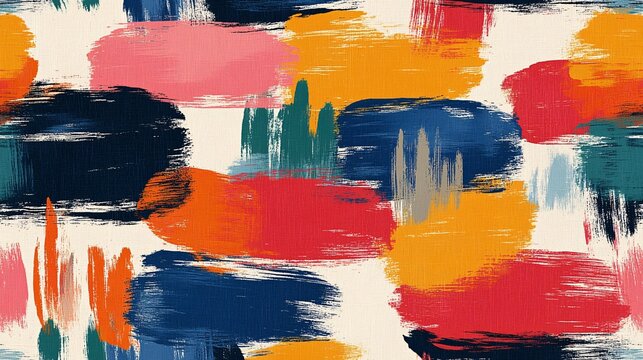 Colorful brushstrokes of paint create an abstract art piece