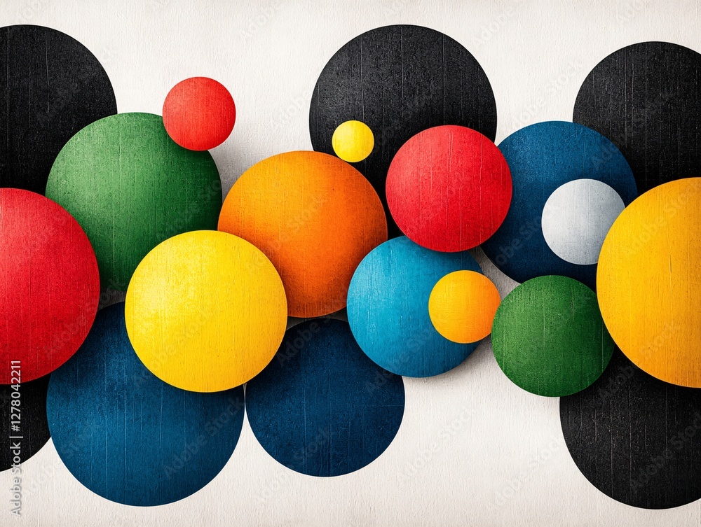 Poster geometric abstraction, sharp angles and curves, precise mathematical design, bold color contrasts, s