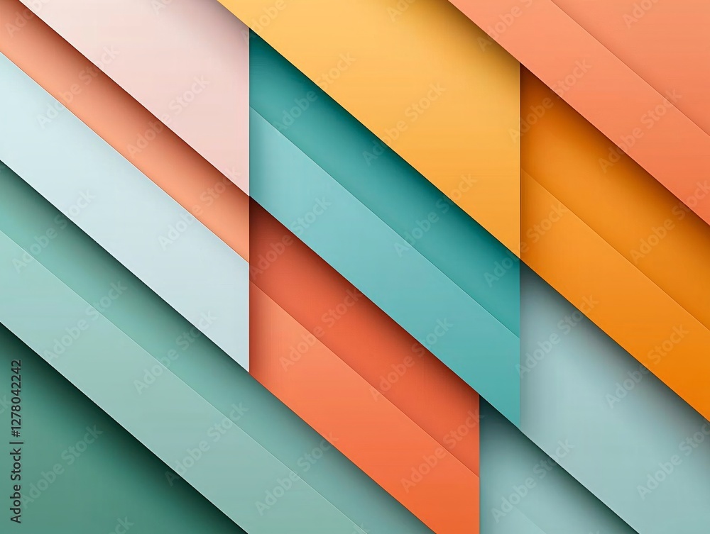 Poster geometric abstraction, sharp angles and curves, precise mathematical design, bold color contrasts, s