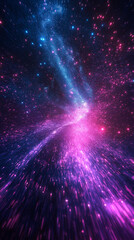 Fototapeta premium Cosmic Abstract: A mesmerizing display of vibrant colors and dynamic motion creates a sense of celestial wonder.