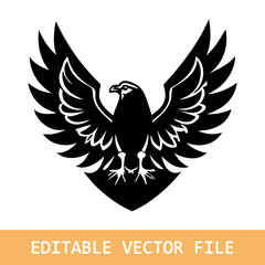 Flying Eagle bird Silhouette