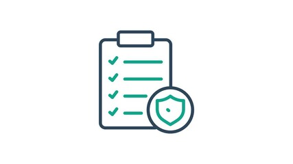 Insurance policy animated icon. animated icon related to bill and payment. suitable for user interface, provide visual feedback and more. alpha channel