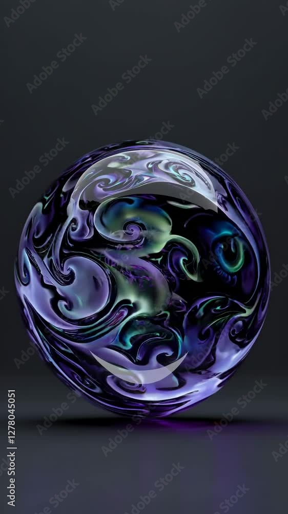 Poster mesmerizing translucent sphere