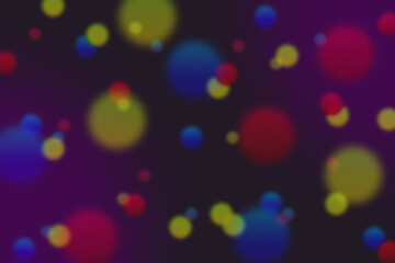 Colorful Bokeh Lights on Dark Blurred Background – A vibrant bokeh background with glowing circles on a dark backdrop. Great for digital designs, posters, and creative projects.