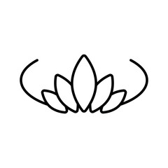 Tiara line icon editable stroke hand drawn vector object use for jewelry businesses wedding planners fashion designers marketing campaigns social media posts website graphics