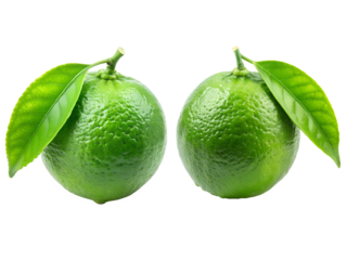 Green limes, a Set of lemons, and Lime collections isolated