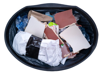  poubelle de papier et carton, PNG sur fond transparent