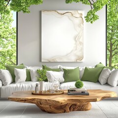 Modern living room decor urban space interior design contemporary setting aesthetic view minimalist concept
