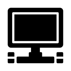 Icon Monitor Pc With Style Glyph