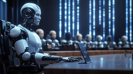 Advanced AI Robotics: A Futuristic Council of Autonomous Machines