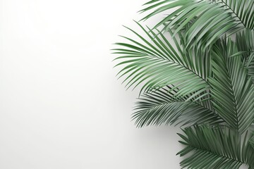 3D Palm Tree Decor Isolated and White Background
