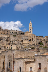 View of historic city carved in rock Sassi of Matera, Italy, Matera
