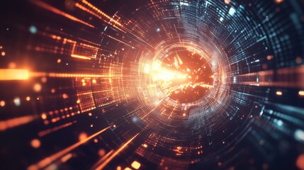 Obraz premium Abstract economics background with futuristic stock market graphs and financial numbers.