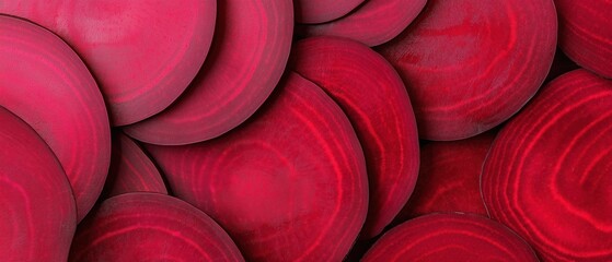 Close-up of a group of red circles. the circles are arranged in a random pattern, with some overlapping each other.