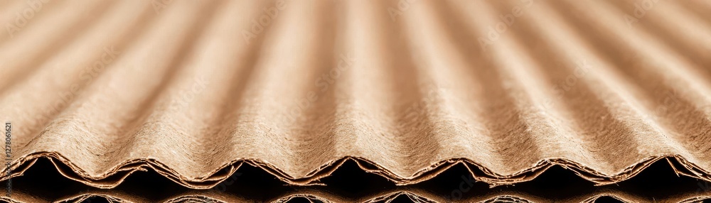 Aufkleber close-up view of textured brown paper with ripples and wrinkles for creative background use