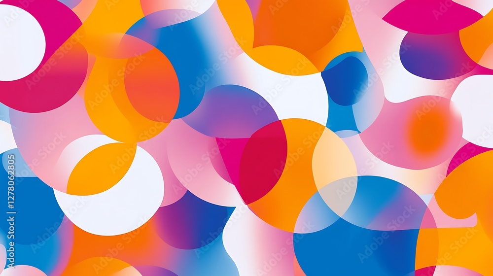 Poster abstract colorful overlapping circles design