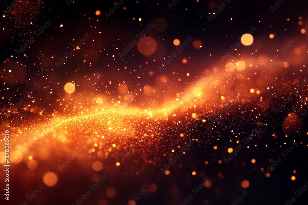 Poster abstract bokeh light effect with bright sparkles.