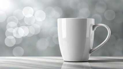 Obraz premium White Mug on White Background