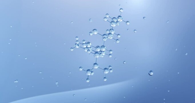 Venlafaxine rotating molecular structure, 3d model of antidepressant looped video