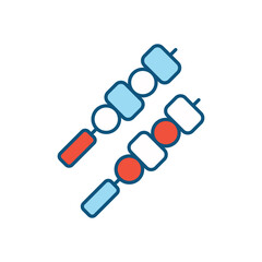 Skewer vector icon 