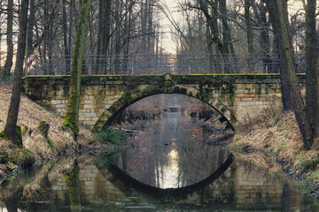 Old bridge over a river
