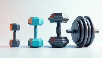 Fitness Equipment Dumbbells and Weight Plate Set Gym Workout Strength Training
