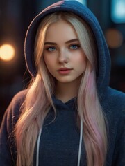 a Russian girl in her 20s with impressive blue eyes