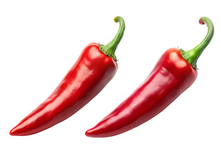 Red chili, a Set of chili pepper collections isolated