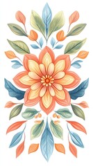 Intricate Decorative Ethnic Ornament for Festive Holiday Greeting Cards